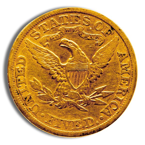 $5 Gold Liberty Half Eagle - Cleaned/Low Grade