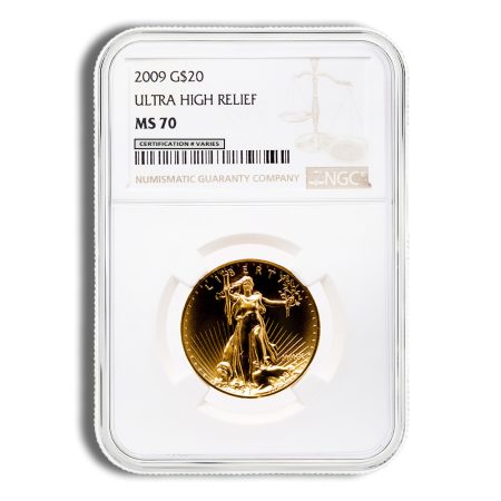 2009 Ultra High Relief Double Eagle Gold Coin NGC MS70