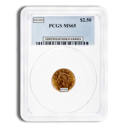 $2.5 Gold Liberty Quarter Eagle - PCGS MS65