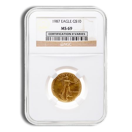 1987 1/4 oz Gold Eagle $10 NGC MS69