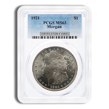 1921 Morgan Dollar - PCGS MS63
