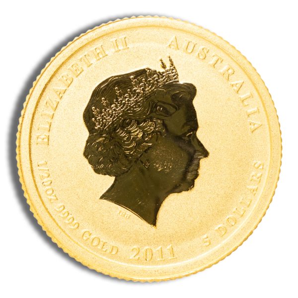 2011 1/20 oz Australia Gold Lunar Rabbit BU - Series II