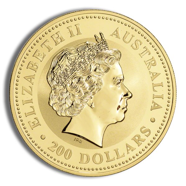 2001 2 oz Australia Gold Lunar Snake BU - Series I