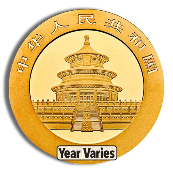 1 gram China Gold Panda - BU - Sealed (Year Varies)