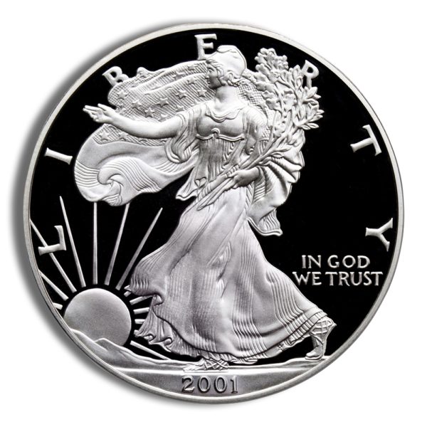 2001-W Proof Silver Eagle with Box & COA