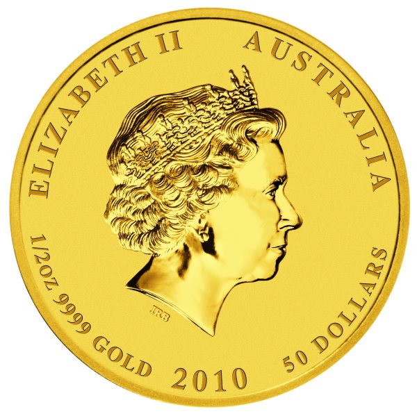 2010 1/2 oz Australia Gold Lunar Tiger BU - Series II