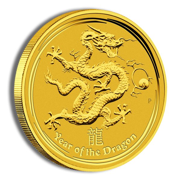 2012 1/2 oz Australia Gold Lunar Dragon BU - Series II