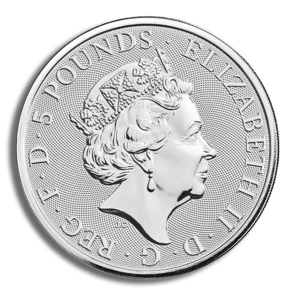 2020 2 oz Silver Great Britain Queen's Beasts - White Lion