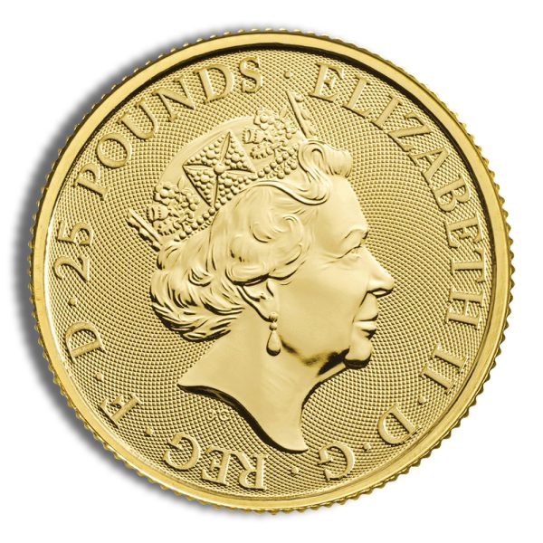 2019 1/4 oz Great Britain Queen's Beast Gold Coin - Yale