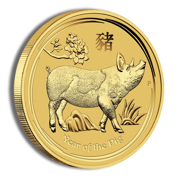 2019 1/2 oz Australia Gold Lunar Pig BU - Series II