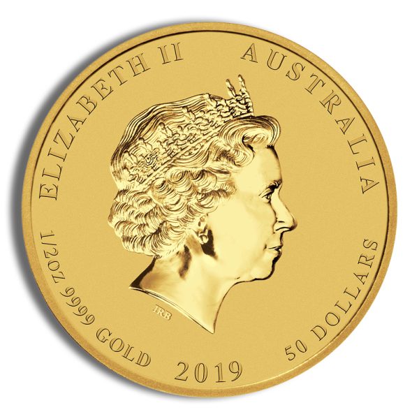 2019 1/2 oz Australia Gold Lunar Pig BU - Series II