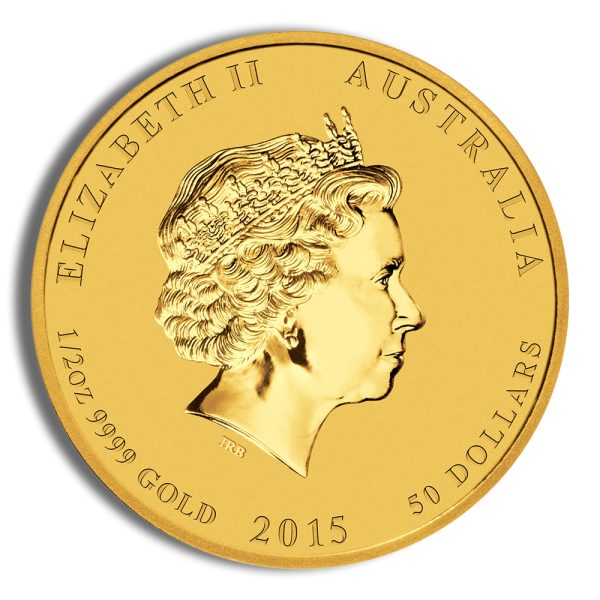 2015 1/2 oz Australia Gold Lunar Goat BU - Series II