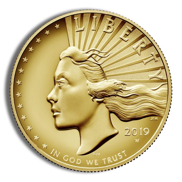 2019-W American Liberty High Relief Gold Coin PCGS SP70 - Image 3