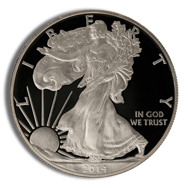 2014-W Proof Silver Eagle with Box & COA
