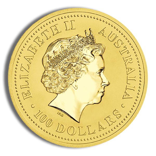 2005 1 oz Australia Gold Lunar Rooster BU - Series I