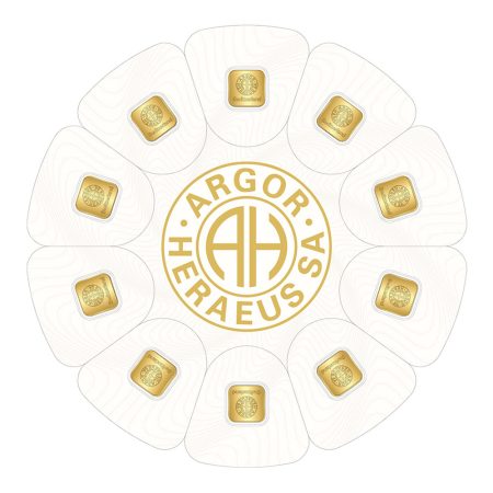 10 x 1 gram Argor Heraeus "Goldseed" Gold Multi-Bar