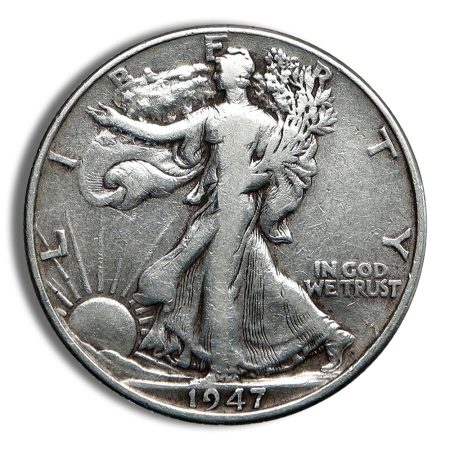 $1 FV 90% Silver Walking Liberty Half Dollar
