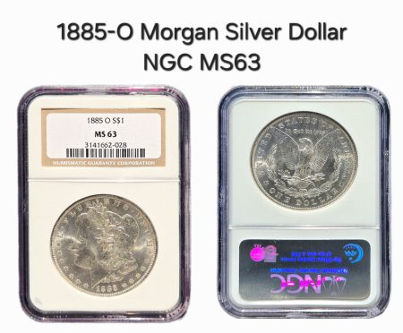 1885-O Morgan Silver Dollar NGC MS63