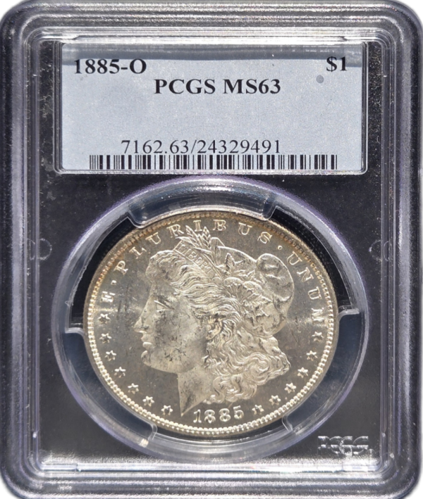1885-O Morgan Silver Dollar PCGS MS63