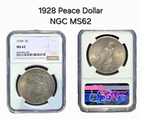 1928 Peace Dollar NGC MS62