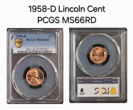 1958-D Lincoln Cent PCGS MS66RD