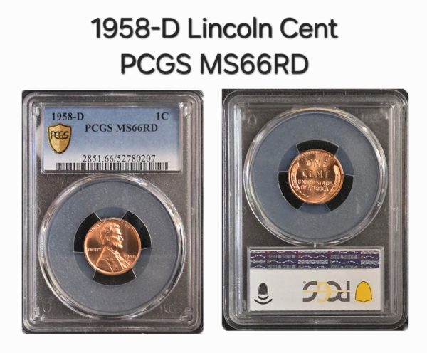 1958-D Lincoln Cent PCGS MS66RD