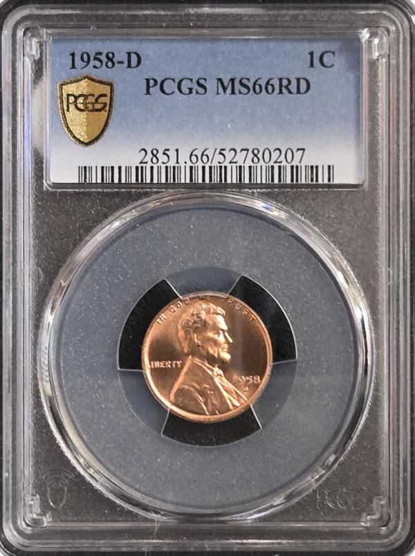 1958-D Lincoln Cent PCGS MS66RD