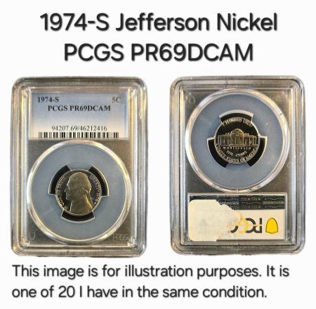 1974-S Jefferson Nickel PCGS PR69DCAM