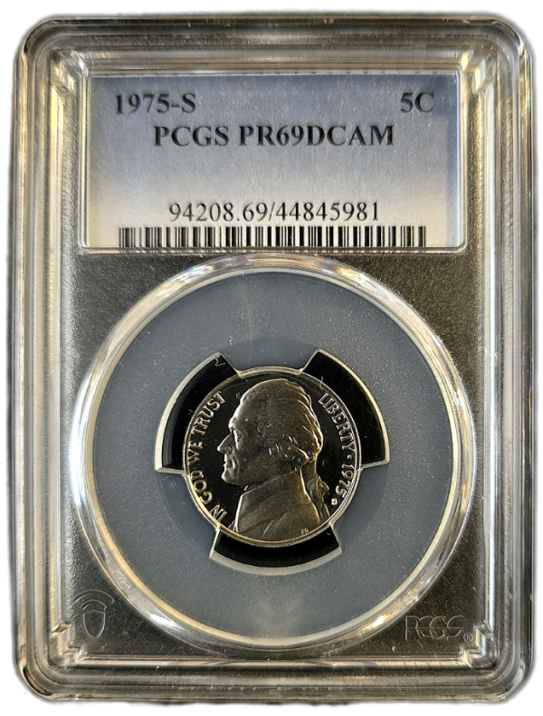 1975-S Jefferson Nickel PCGS PR69DCAM