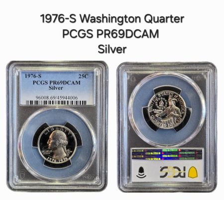 1976-S Silver Washington Quarter PCGS PR69DCAM