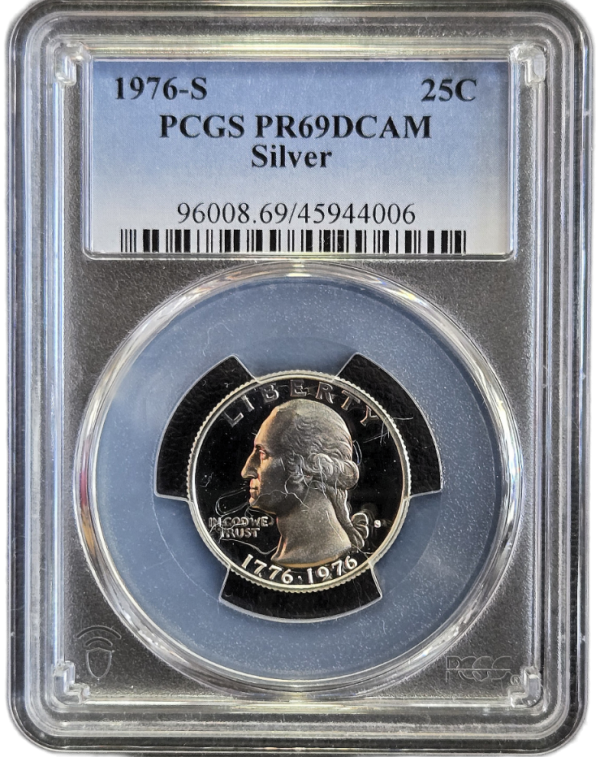 1976-S Silver Washington Quarter PCGS PR69DCAM