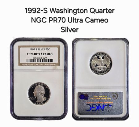 1992-S Washington Quarter NGC Proof-70 Ultra Cameo