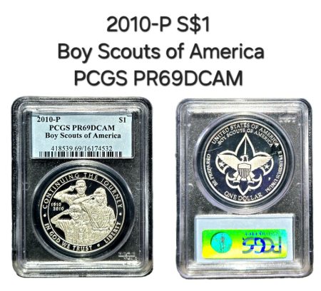 2010-P S$1 Boy Scouts of America PCGS PR69DCAM