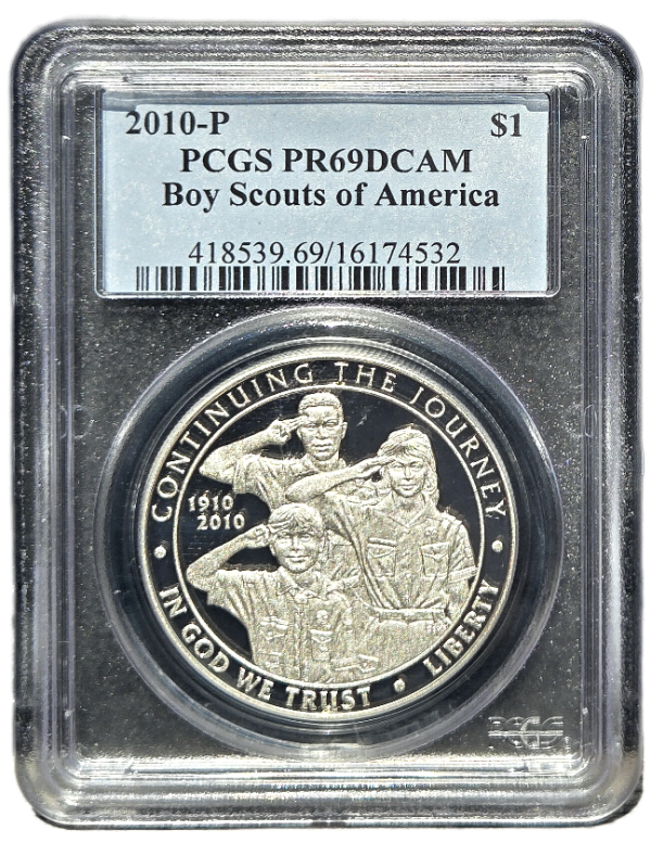 2010-P S$1 Boy Scouts of America PCGS PR69DCAM